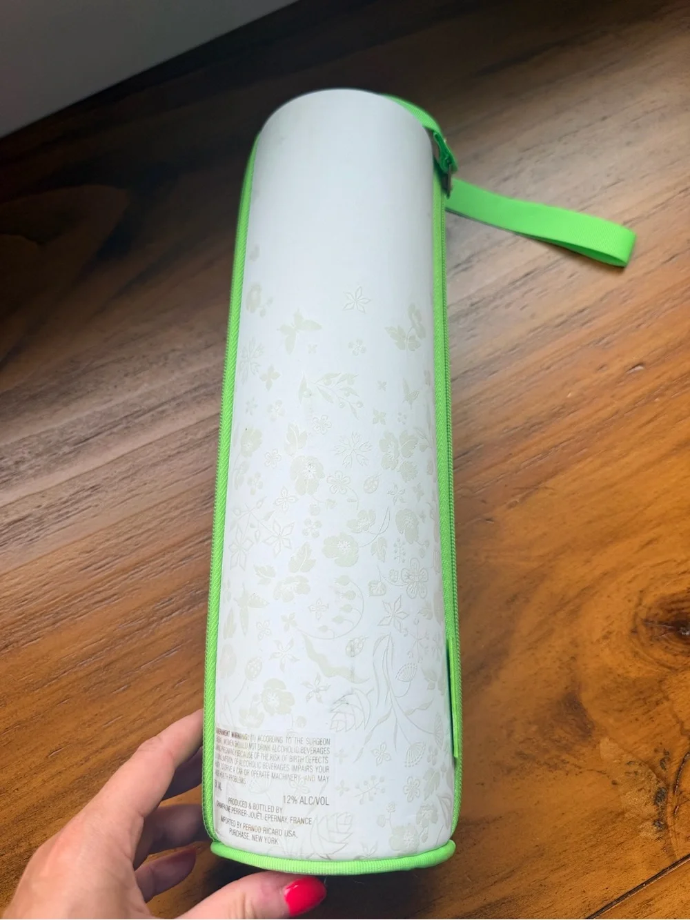 Champagne Perrier-Jouet Grand Brut France Zippered Case Bottle Holder Chiller